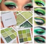 9 Colors Green Eyeshadow Palette, Neutral Matte Shimmer Glitter Eyeshadow Palette For Eye Makeup For Green Eyes - Image 4