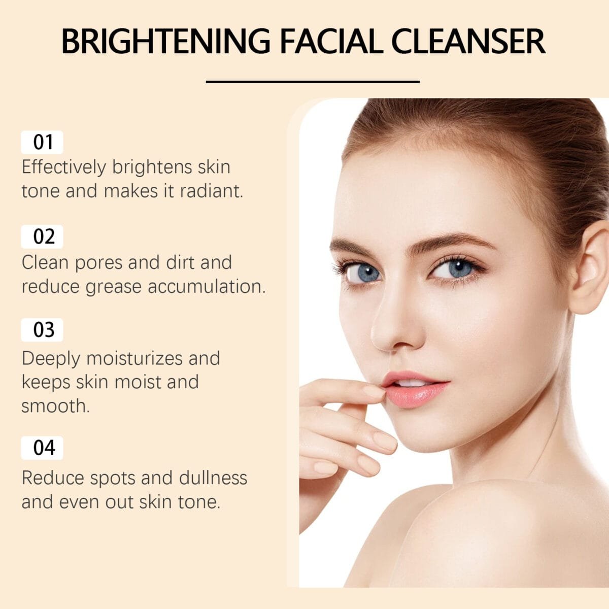 OUHOE Turmeric Cleanser Gently Cleanses Facial Skin, Moistens, Nourishes And Nourishes Skin Without Straining - Image 4