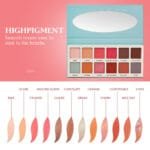 Las Chicas High Pigment Silky Hydroxybenzophenone Non-Vegan Cruelty-Free Cream 12-Color Eyeshadow Palette Makeup Palette - Image 4