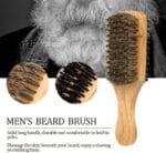 Men's Double Sided Beard Brush Portable Styling Tool With Mane Wood Handle Perfect Travel Companion - Image 5