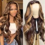 4x4 Lace Closure Human Hair Wig Highlight P4 27 Body Wave Density - Image 4