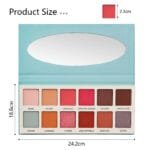 Las Chicas High Pigment Silky Hydroxybenzophenone Non-Vegan Cruelty-Free Cream 12-Color Eyeshadow Palette Makeup Palette - Image 5