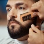 Men's Double Sided Beard Brush Portable Styling Tool With Mane Wood Handle Perfect Travel Companion - Image 3