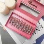 GGddsha New PMMA Acrylic Press On Nails StunningBling Nails, Rhinestone Fake Nails, Glitter Rhinestone NailsGradient Fake NailsCrystal Cascade - Image 3
