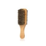Men's Double Sided Beard Brush Portable Styling Tool With Mane Wood Handle Perfect Travel Companion - Image 10
