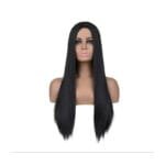 40Inch 100cm Long Women's Long Straight Black Wig Anime Costume Party Wig - Image 3