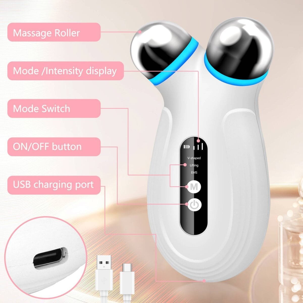 Anti Aging And Wrinkles Microcurrent Facial Device, Boost Skin Care Absorption - Image 5