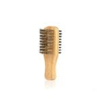 Men's Double Sided Beard Brush Portable Styling Tool With Mane Wood Handle Perfect Travel Companion - Image 6
