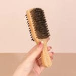 Men's Double Sided Beard Brush Portable Styling Tool With Mane Wood Handle Perfect Travel Companion - Image 9