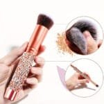 10Pcs Luxury Makeup Brush Set Diamond Rivet Handle Design Crystal Makeup Brush, For Face And Eye Makeup Brush Professional Foundation Concealer Eye Shadow Makeup Tool - Image 2