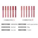 6Pcs Matte Liquid Lipstick Set - Waterproof, Long Lasting & Non-Stick Cup Velvet Lip Gloss - Highly Pigmented Nude & Bold Lip Color Kit - Perfect Beauty Gift For Women & Girls - Image 6