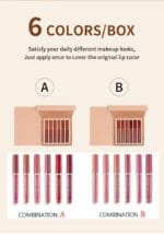 6Pcs Matte Liquid Lipstick Set - Waterproof, Long Lasting & Non-Stick Cup Velvet Lip Gloss - Highly Pigmented Nude & Bold Lip Color Kit - Perfect Beauty Gift For Women & Girls - Image 10